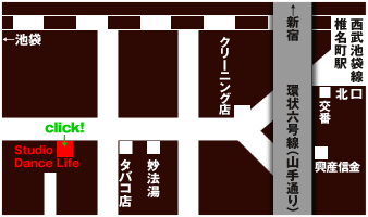 スタジオ・ダンスライフ地図
